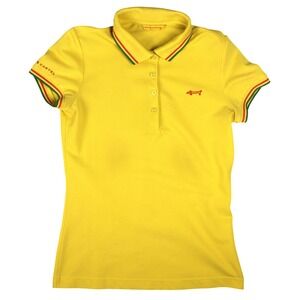 Louis Castel Golf Polo Shirt Womens‎ XS Yellow Short Sleeve Korea Size 90